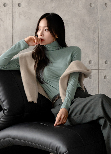 Hardy Tencel Turtleneck T-shirt Korea