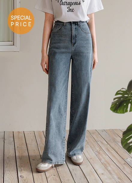[Special Sale] Span Washing Wide Denim Pants Korea