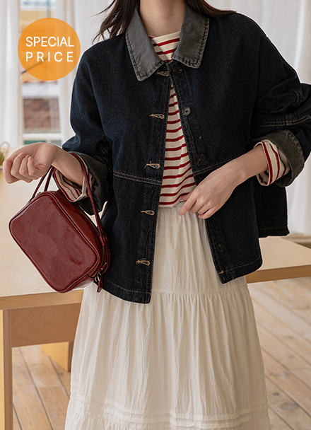 [Special Sale] Our Cotton Collar Denim Jacket Korea