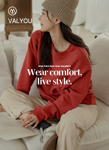 [valyou] Ware Patch Incision Sweatshirt Korea