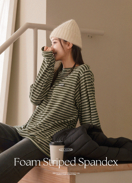 Foam Stripe Span T-shirt Korea
