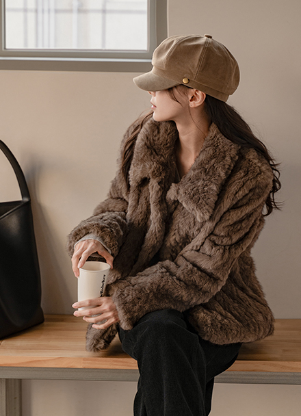 Searing Wool Quilted Fur Jacket Korea