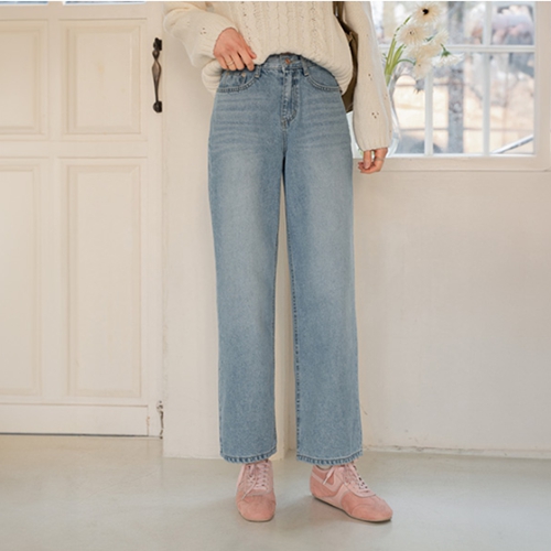 Jeans Riosell Straight 9quarter Length Denim Banding Pants