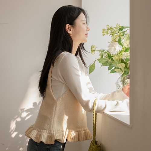 Spring Frill Knitwear Bustier