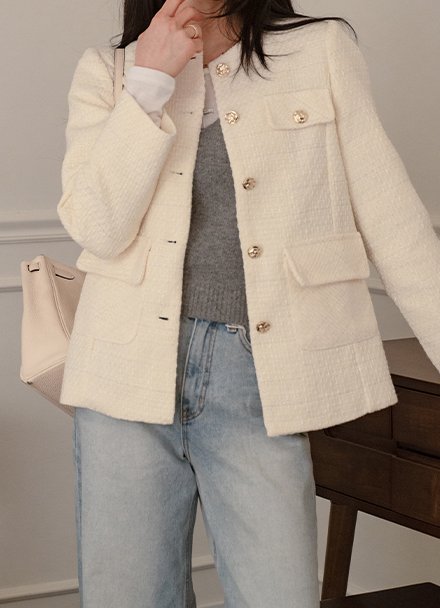 Sealing Half Tweed Jacket Korea