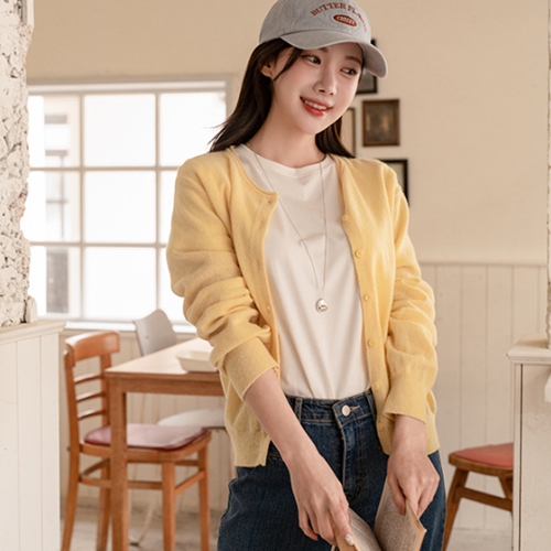 Joy Round Wool Knitwear Cardigan