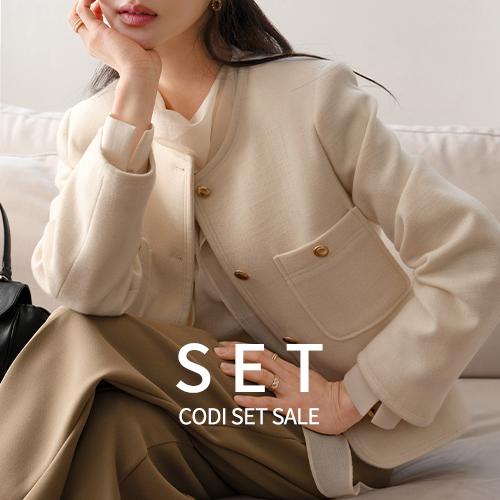 [코디set] [valyou] Classic No collar 트위드자켓+키작아도 괜찮진 59ver (롱핏와이드)
