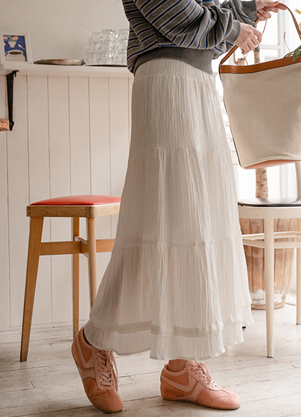 Dive Cancan Banding Long Skirt Korea