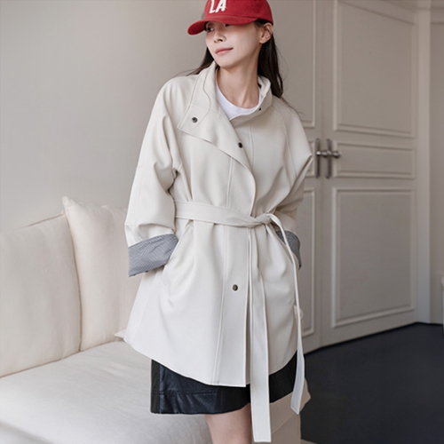 Eiffel Check Color Matching Block Half Jacket