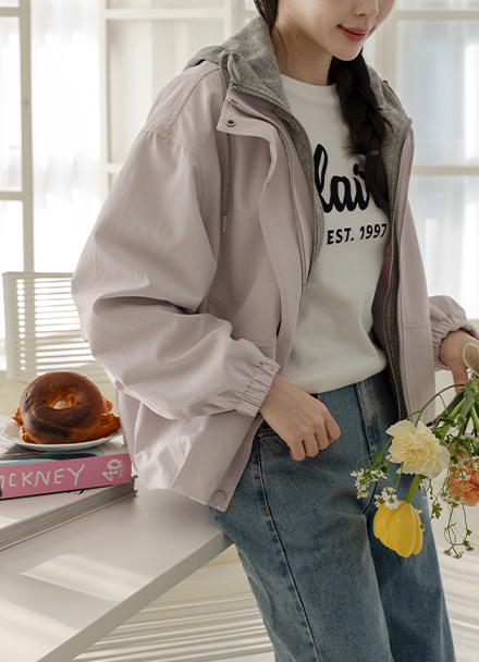 Hood Layered Casual Jumper Korea