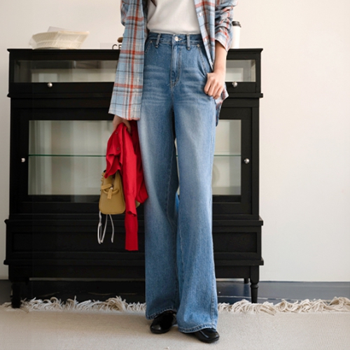Pop Lyocelle Wide Banding Denim Pants