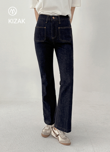 Perfect Pants 75ver (Front pocket raw denim bootcut) Korea