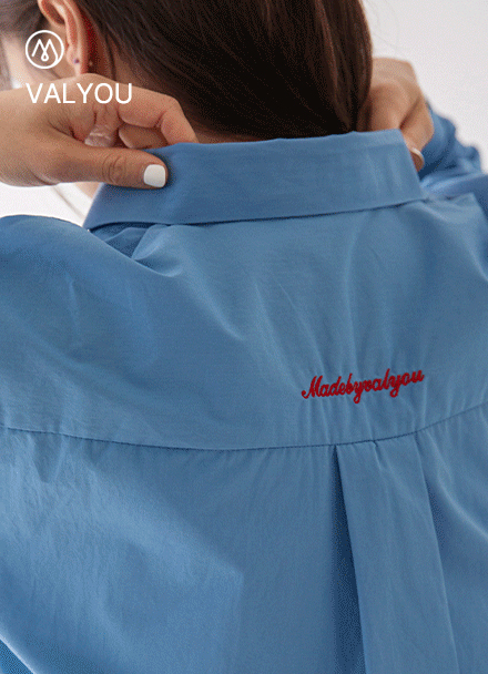 [valyou] Bag logo Embroidery Shirt Korea