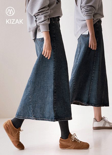 Perfect Denim Skirt (Incision A-line) Korea