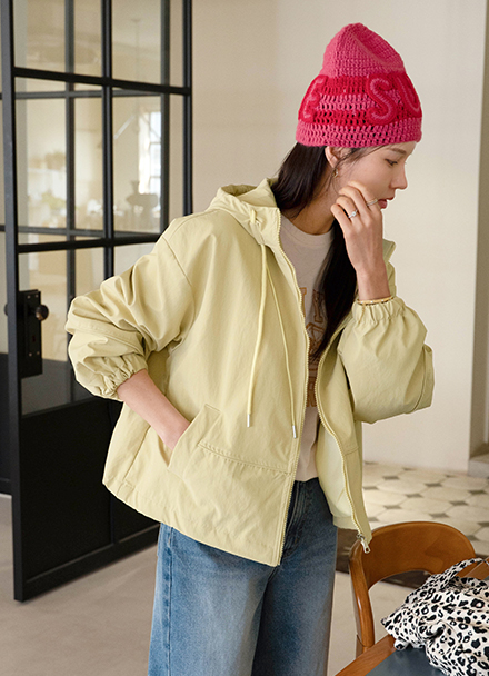 Color Windy Hood Jumper Korea