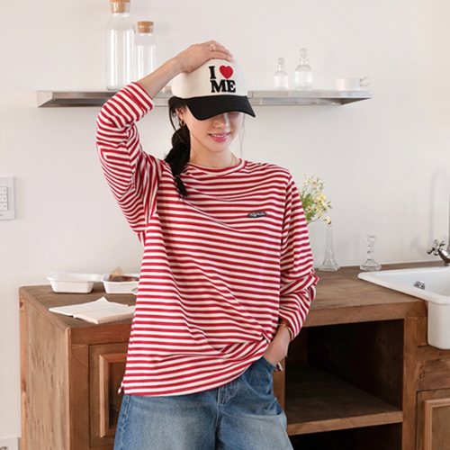 Basic Horizontal Striped Over T-shirt