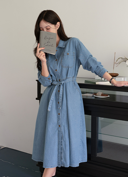 Are Denim Dress Korea