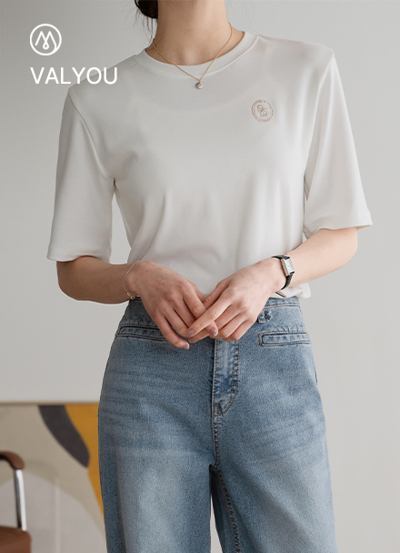 [valyou] Bless Embroidery Short-sleeve T-shirt Korea