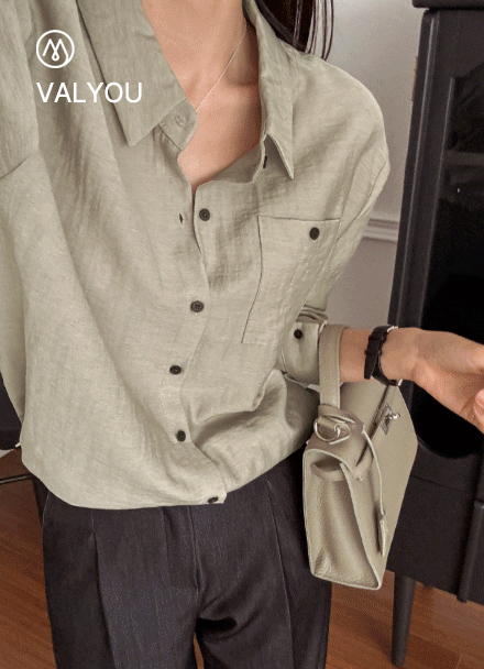 [valyou] 밑단 string 포켓 Shirt Korea