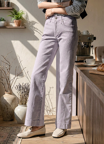 Joy Wide Semi Boot cut Pants Korea
