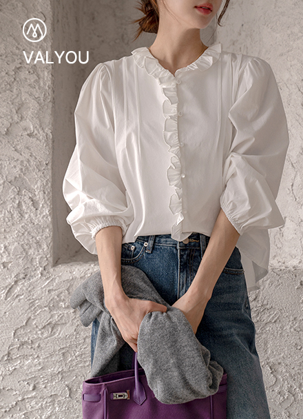 [valyou] 토니 핀턱 Freel Blouse Korea