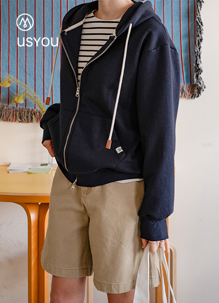 [USYOU] With Two-way Hood Zip up Korea