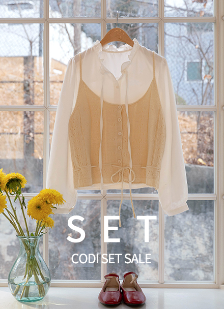 [코디set] [valyou] 토니 핀턱 Freel Blouse+[valyou] string 뷔스티에 Knitwear Korea