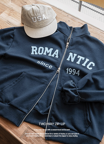 Romantic Patch Ttwo-way Zip up Korea