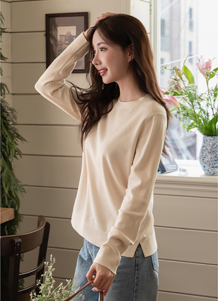 Wool Tencel Round Knitwear Korea