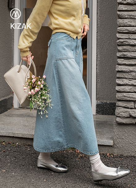 Perfect Denim Skirt (Signature Pockets A-line) Korea