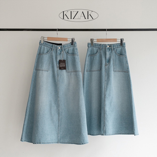 Perfect Denim Skirt (Signature Pockets A-line)