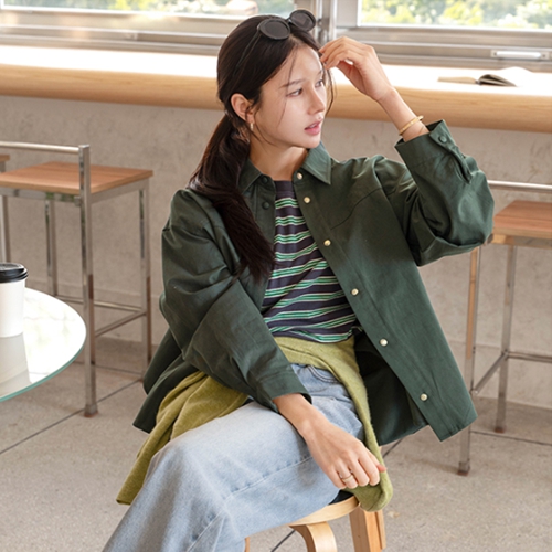 [valyou] 세이 코튼 스냅 Shirt Jacket