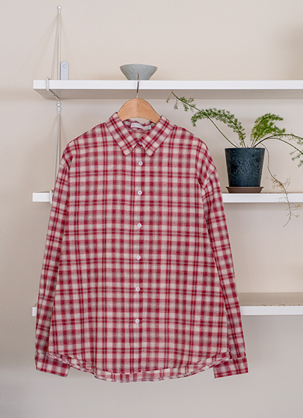 Honey Loose Fit Check Shirt Korea