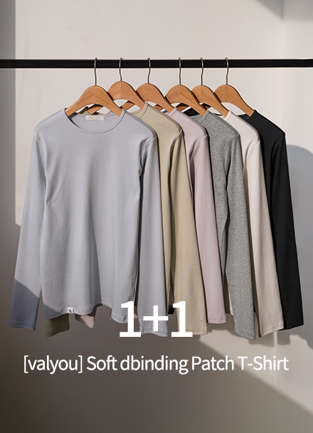 [1+1] [valyou] Soft dbinding Patch T-Shirt Korea