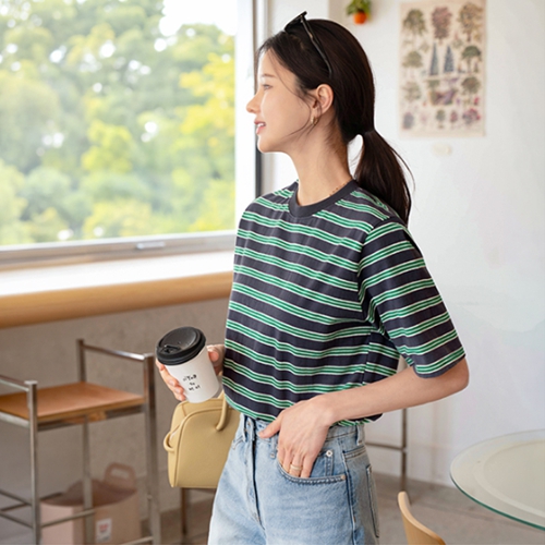 Say Multi Stripe Short-sleeve T-shirt