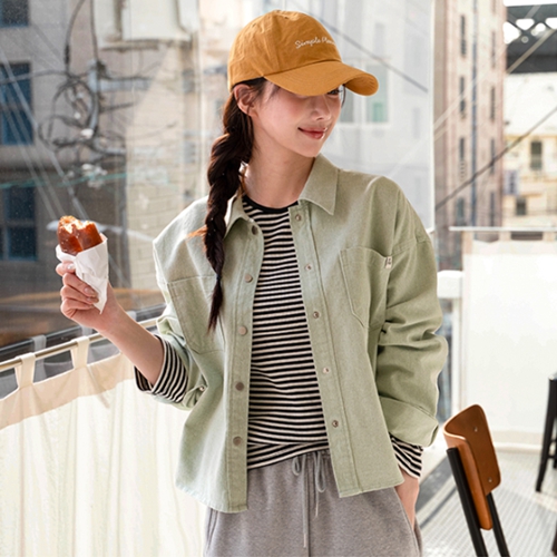 [USYOU] Milky Pigment Shirt Jacket