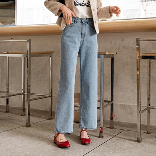 Daily Banding Semi-straight Denim Pants