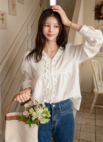 Shy Frill Blouse Korea
