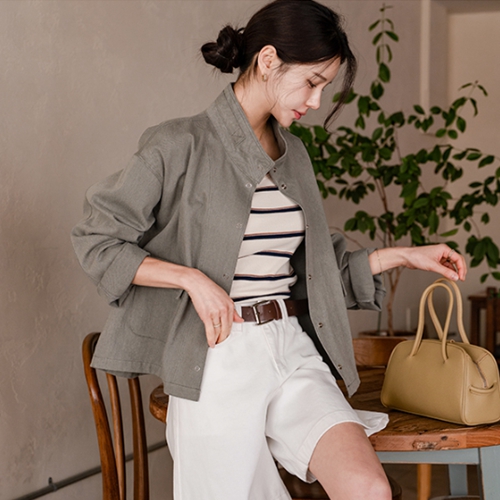 벤 Washing 카치온 Highneck Jacket