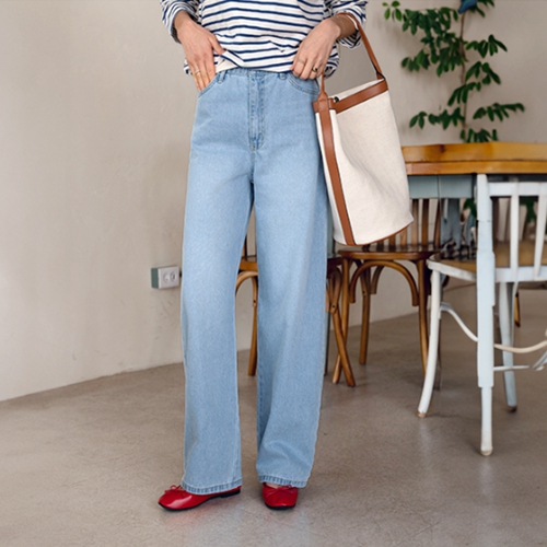 light Balloon Banding Denim Pants