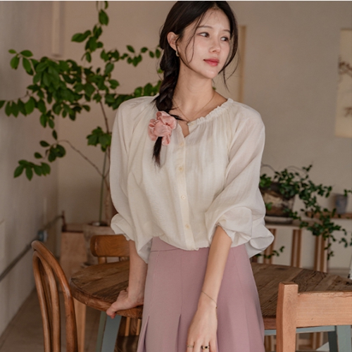 Ray Sheer String Blouse