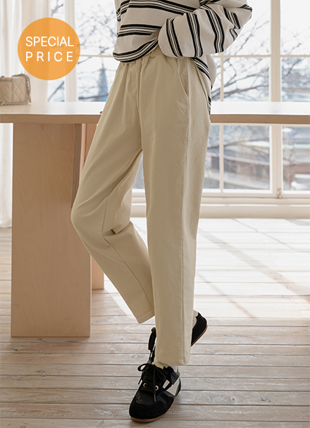 [Special Sale] Seasoning Baggy Cotton Pants Korea