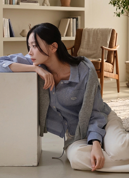 Renee String ST Embroidered Shirt Korea