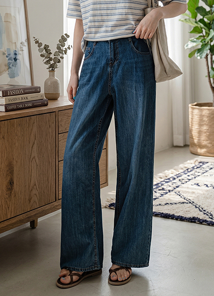 Ocean Wide Denim Pants Korea