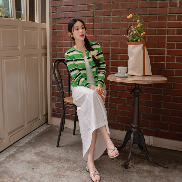 Double Stripe Knitwear Cardigan