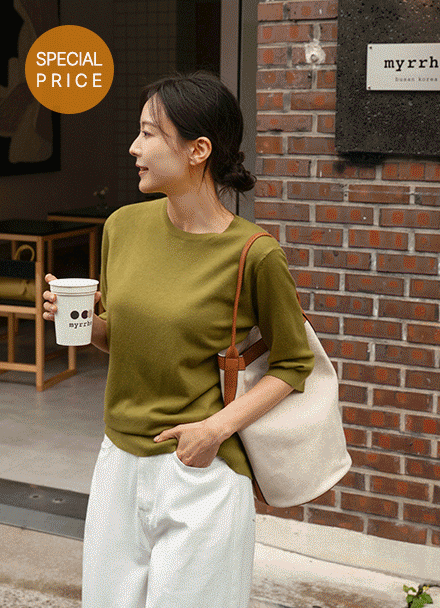 [Special Sale] Soft 5부 Round Knitwear Korea