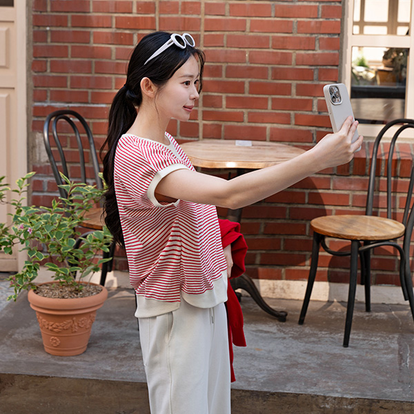 [Special Sale] Cotton Stripe Drop Sleeveless Shirts Sweatshirt