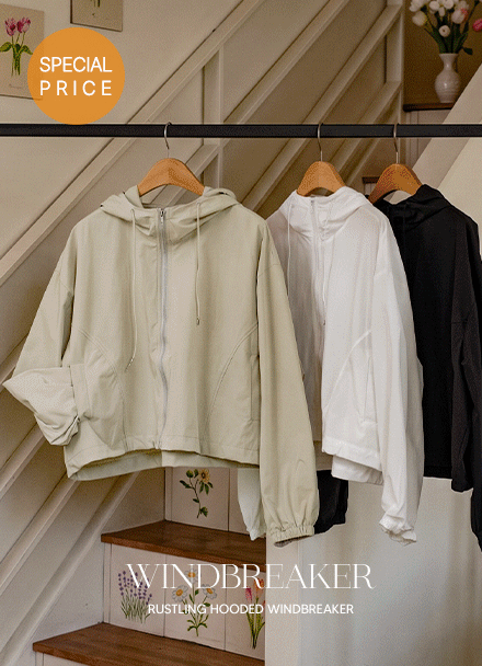 [Special Sale] 바스락 Hood 윈드브레이커 Korea
