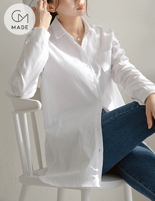 White Long shirts MA01201 Korea