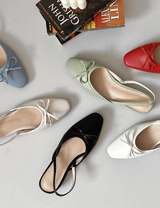 Darling Ribbon Sling Back Flat C050343 Korea